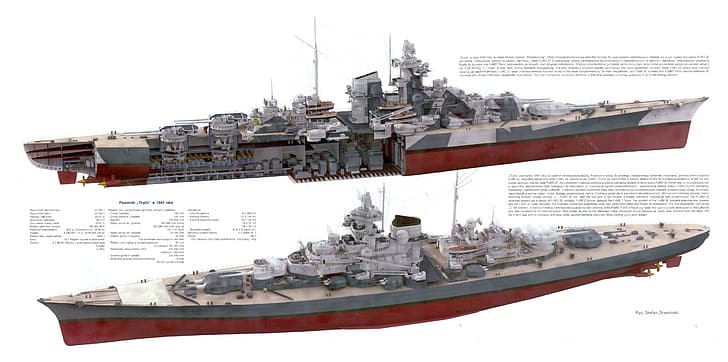 Stefan Draminski, Tirpitz, military vehicle, ship, Battleship, HD wallpaper