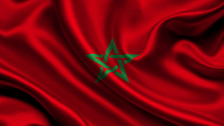 green pentagram wallpaper, morocco, atlas, flag, star, silk, satin