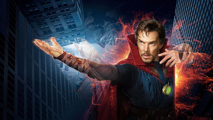 Dr. Strange wallpaper, magic, fantasy, poster, Benedict Cumberbatch