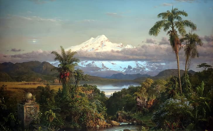 Frederic Edwin Church, Cayambe, Ecuador, painting, classic art, HD wallpaper