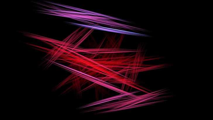 untitled, abstract, colorful, lines, purple, motion, black background, HD wallpaper