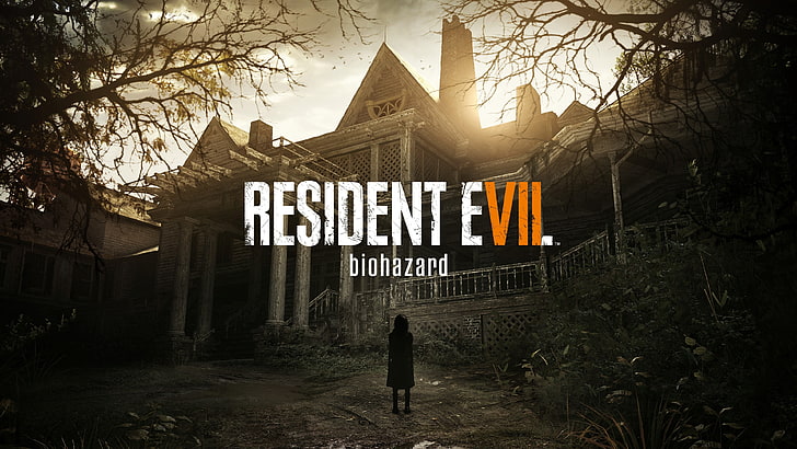 Resident Evil poster, resident evil 7, video games, tree, plant