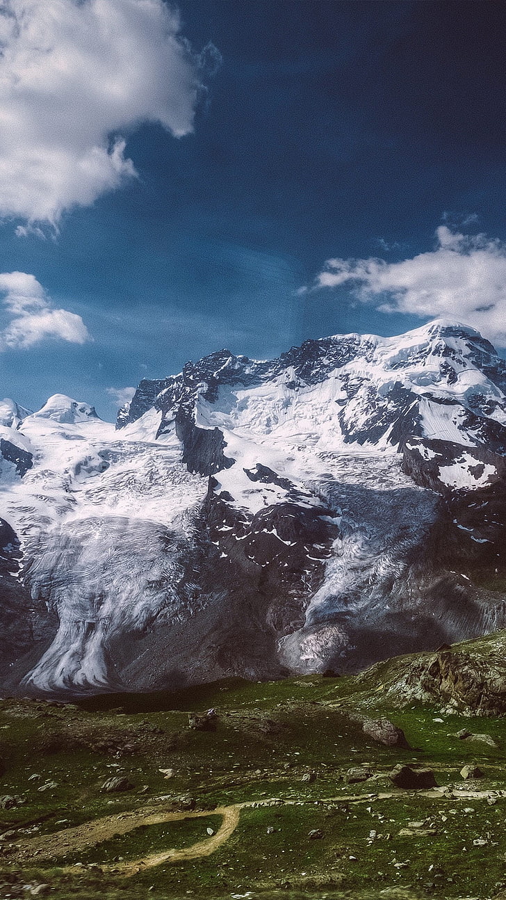 landscape, snow, glacier, ice, mountains, cloud - sky, scenics - nature, HD wallpaper