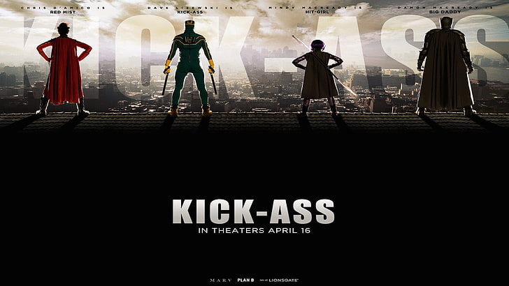 HD wallpaper: Kick-Ass, Aaron Taylor-Johnson, Big Daddy (Kick-ass), Chloë  Grace Moretz | Wallpaper Flare