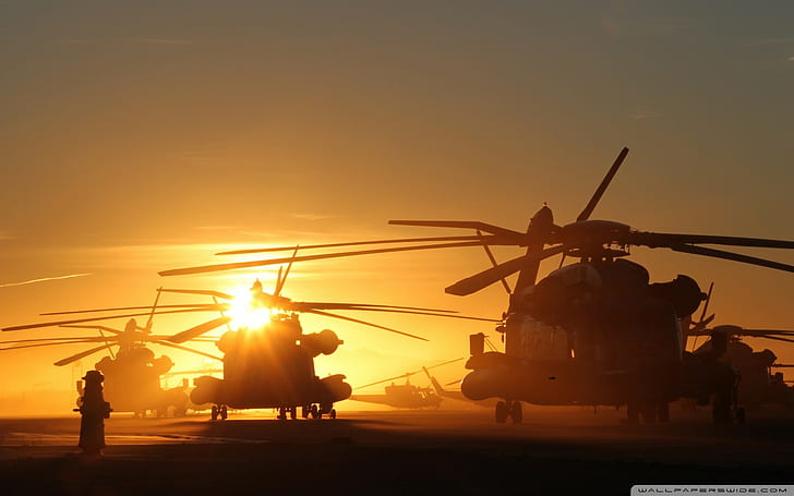 MH-53 Pave Low, sunlight, helicopters, vehicle, aircraft, military aircraft