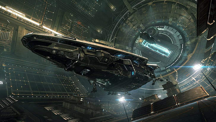 Elite: Dangerous, science fiction, video games, spaceship, Anaconda (spaceship)
