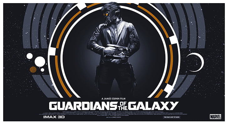 Guardians of the Galaxy Star Lord with text overlay, poster, Peter Quill