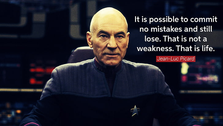 Jean-Luc Picard, motivational, minimalism, inspirational, quote, HD wallpaper