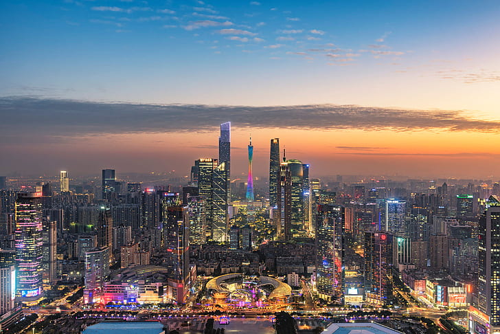 Canton, Canton Tower, Guangzhou, HD wallpaper