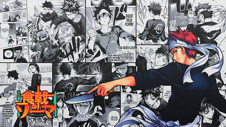 Wallpaper anime boy, artwork, sōma yukihira, shokugeki no soma desktop  wallpaper, hd image, picture, background, 91aba0 | wallpapersmug