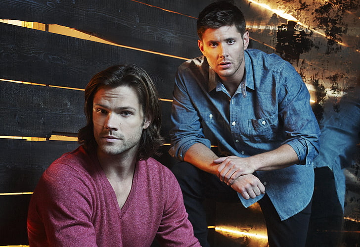 men's blue denim jacket, Supernatural, Jensen Ackles, Dean Winchester, HD wallpaper