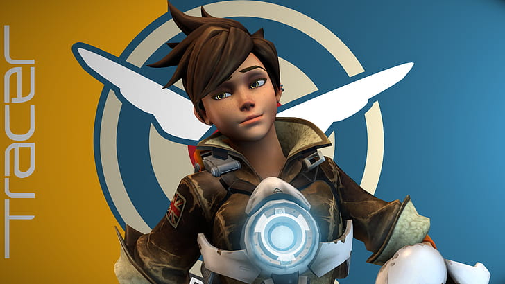 Overwatch, Tracer (Overwatch), one person, portrait, young adult