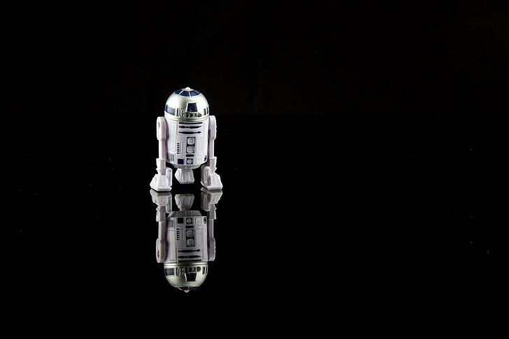 Man Made, Toy, Droid, Minimalist, R2-D2, Reflection, Star Wars, HD wallpaper