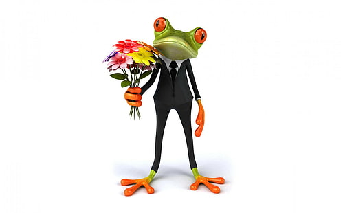 HD wallpaper: Frog 3D, funny | Wallpaper Flare