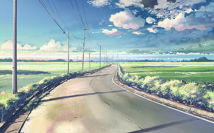 5 Centimeters Per Second, anime, sky, cloud - sky, nature, water, HD wallpaper