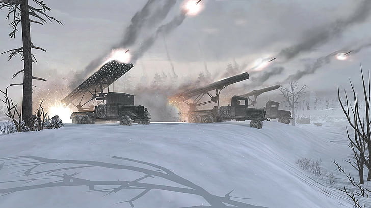 Katyusha Rocket, Video Games, Snow, War, Missiles, HD wallpaper