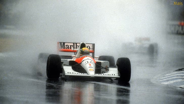 Formula 1, McLaren, Mclaren Mp4, Marlboro, Ayrton Senna, helmet, HD wallpaper