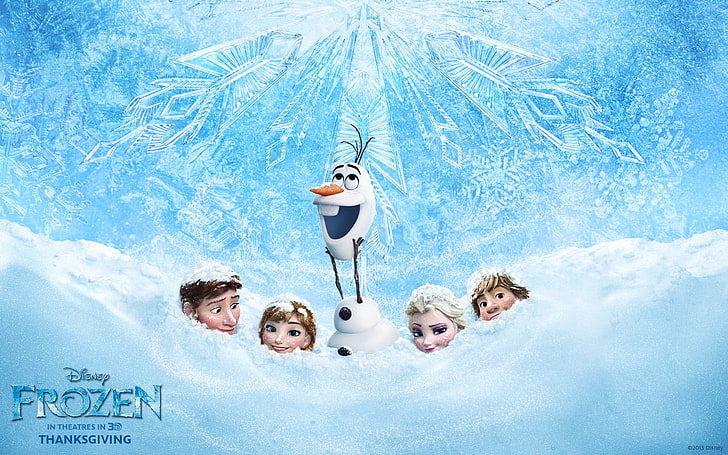 Disney Frozen wallpaper, Frozen (movie), animated movies, Walt Disney, HD wallpaper