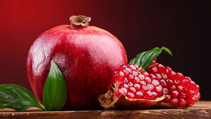 Sweet red fruit, pomegranate, HD wallpaper