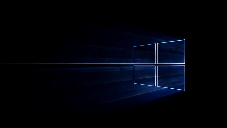 blue wallpaper, Windows, Windows 10, Microsoft, reflection, no people HD wallpaper