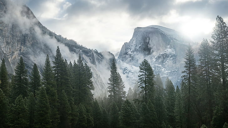 Mountains and Yosemite: Ảnh đẹp từ công viên quốc gia Yosemite với các cảnh quan núi non đẹp mê hồn sẽ khiến bạn ngất ngây và muốn khám phá ngay. Đến với Yosemite, bạn sẽ được đắm mình trong những khung cảnh đẹp như tranh vẽ, đồng thời tìm hiểu thêm về lịch sử, văn hóa của nơi này.