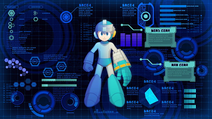 Mega Man, video games, Mega Man 11, technology, connection, HD wallpaper