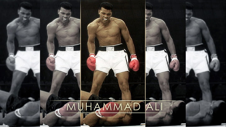 Muhammad Ali, athlete, muscular build, sport, sportsman, shirtless, HD wallpaper