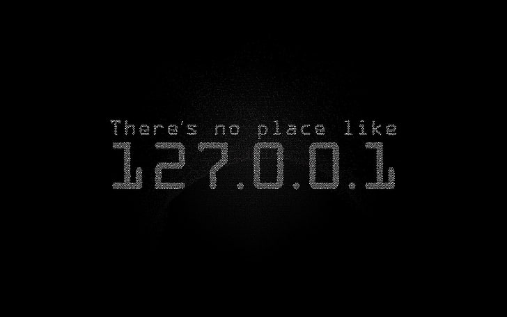 there's no place like 127.0.0.1 text, Humor, Funny, western script