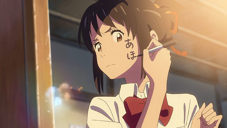 Makoto Shinkai, Kimi no Na Wa, anime girls, HD wallpaper