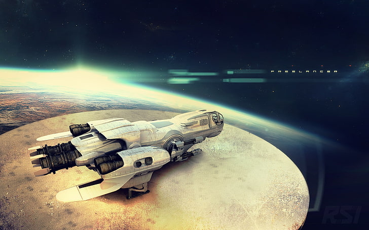 grey space ship, Star Citizen, Freelancer (Star Citizen), spaceship