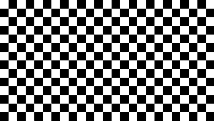 Abstract, Square, Black & White, Checkerboard, HD wallpaper