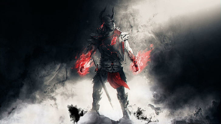 Lords Fallen Fantasy Warrior Armor Sword Weapon Free Pictures, black steel warrior illustraiton