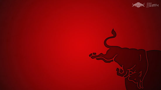 Hd Wallpaper Red Bull Red Background Minimalism Logo Energy Drinks Studio Shot Wallpaper Flare