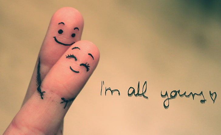 Yours Forever, im all yours text overlay, Love, human hand, human body part, HD wallpaper