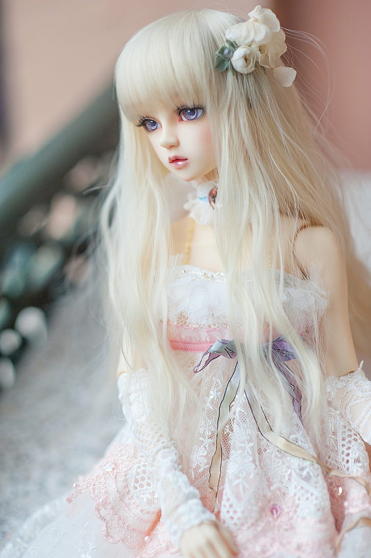 HD wallpaper beautiful beauty blond cute doll dress girl hair long   Wallpaper Flare