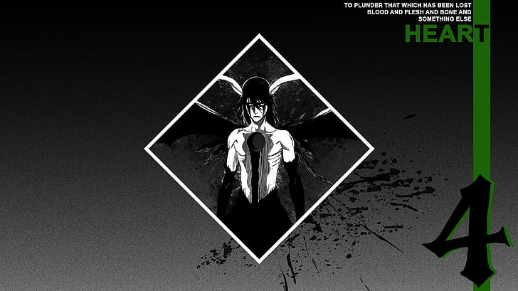 anime character with wings illustration, Bleach, Ulquiorra Cifer