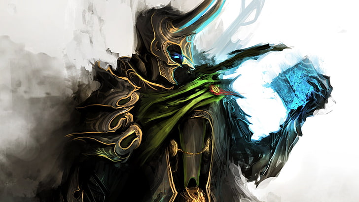 untitled, The Avengers, fantasy art, Loki, indoors, smoke - physical structure, HD wallpaper