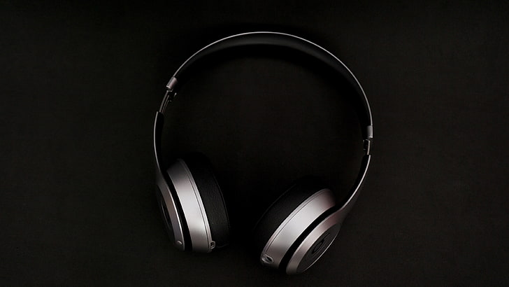 black and gray wireless headphones, photography, Beats, studio shot