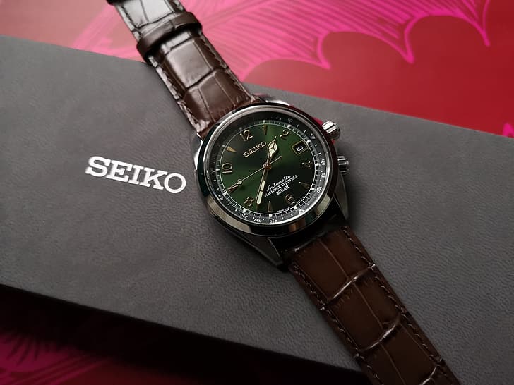 macro, style, watch, box, Seiko, Seiko Alpinist