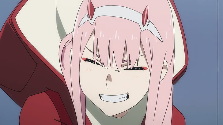 Anime, Darling in the FranXX, Pink Hair, Smile, Zero Two (Darling in the FranXX) HD wallpaper