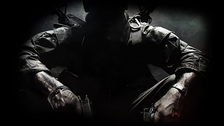 Call of Duty COD Soldier Black Snoot Handgun HD, video games, HD wallpaper