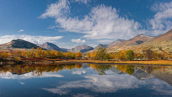 The Icy Lake In Dørålen In Rondane National Park Norway Mountains Rondane Reflections In Water Autumn Landscape Hd Wallpaper For Desktop 3840×2160