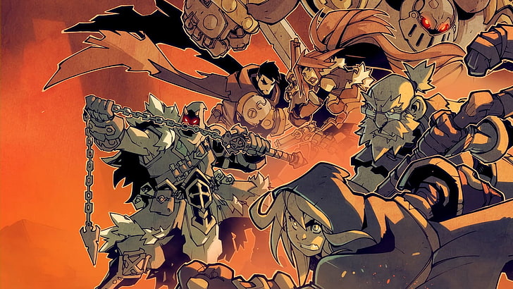 gamers, Battle Chasers: Nightwar, representation, art and craft, HD wallpaper