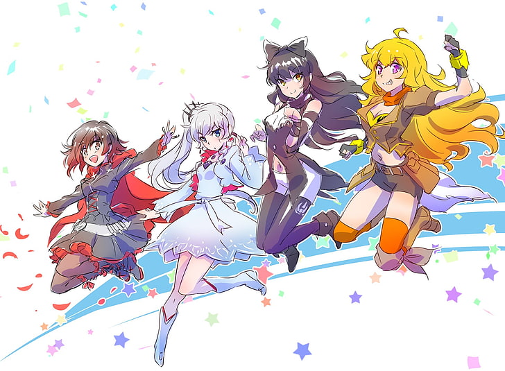 Anime, RWBY, Blake Belladonna, Ruby Rose (RWBY), Weiss Schnee, HD wallpaper