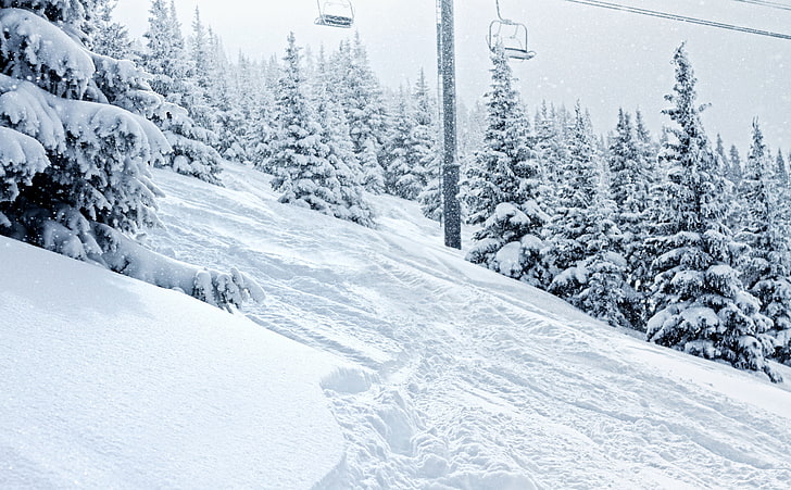Ski Season, snow mountain, Seasons, Winter, Resort, Mountains, HD wallpaper