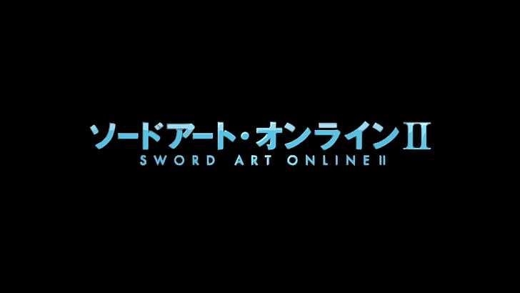 black background with sword art online II text overlay, video games