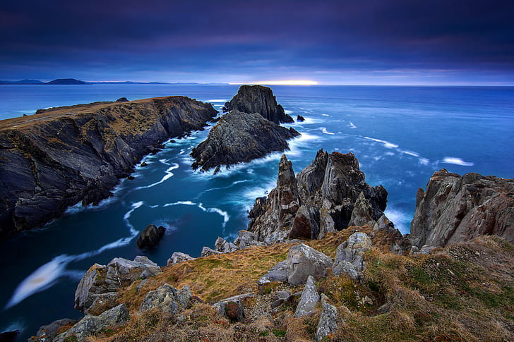 sea, the sky, the ocean, County, Donegal, Northern Ireland