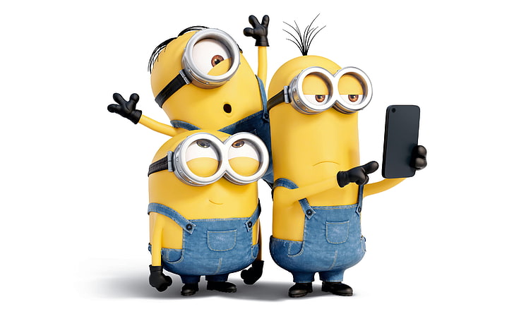 Despicable Me Minions wallpaper, cartoon, yellow, glasses, gloves
