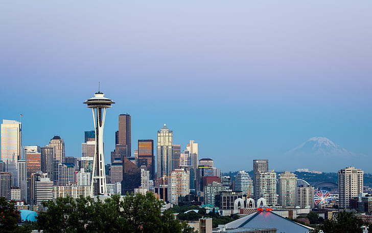 HD wallpaper: Skyline, Washington, 4K, Seattle, Cityscape | Wallpaper Flare