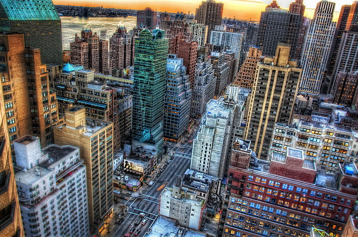 city, New York City, USA, cityscape, HDR